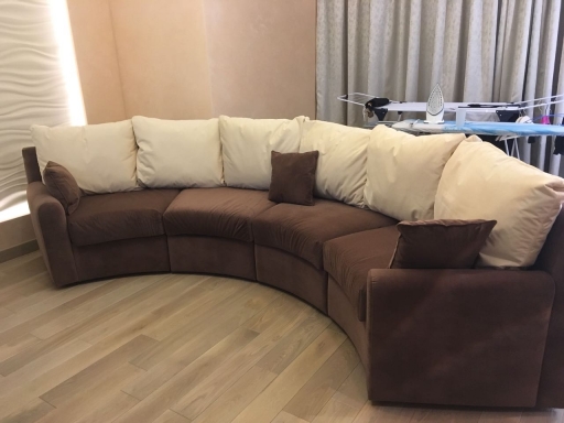 Радиусный "Комфорт" 5 с диванами ― Любые кушетки на заказ по Вашим размерам